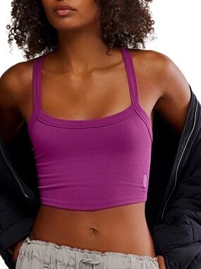 FP Movement Womens All Clear Solid Cami Mulberry Size M/L NWT